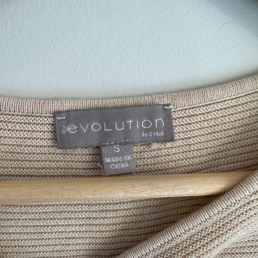 Evolution Women's Colorblock Ribbed Fall Sweater, Size S - Picture 3 of 5